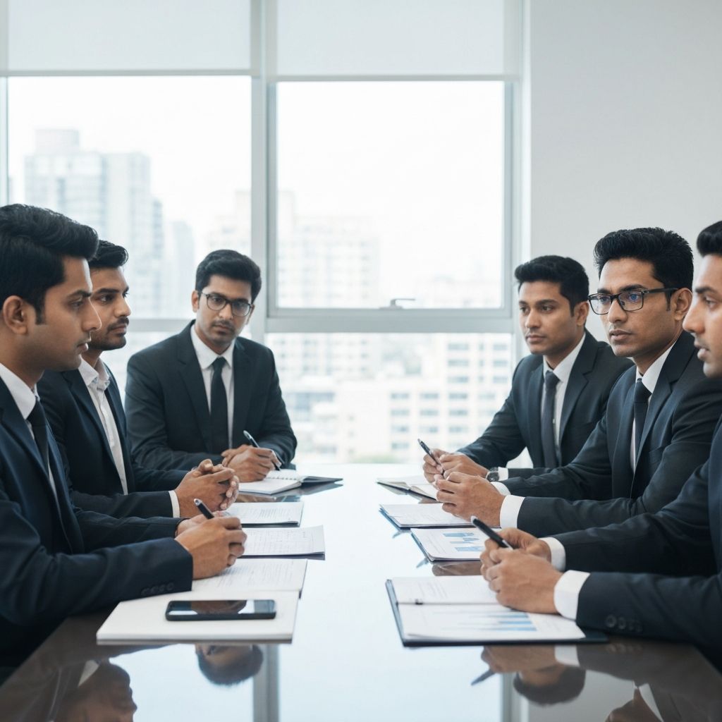 Business professionals in discussion